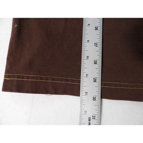 Vtg Mecca USA Style Scienz Scine Day One T Shirt Size XL Brown Y2K Embroidered - Picture 8 of 12